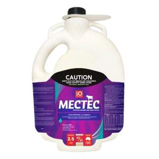 IO Mectec Pour-on Beef Dairy Cattle Control of Internal External Parasites Active Ivermectin 5g/l 2.5lt