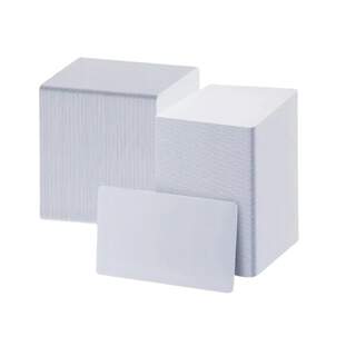 100 Premium PVC Blank White Plastic CR80 30 mil 0.76mm Inkjet Printable Cards