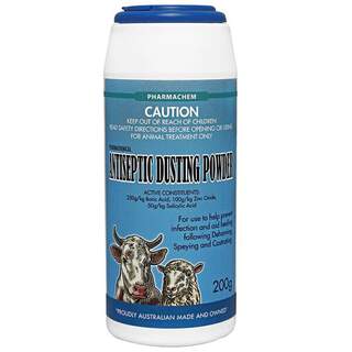 Pharmachem Antiseptic Dusting Powder - Castration, Speying, Dehorning Wounds 200g