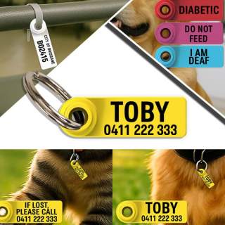 Dog, Cat & Animal Collar Tag: Custom Printed Tags for Pets, Working Dogs, Rescue Animals, Shelters & More