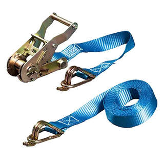 Fasty Ratchet Transport Strap 500kg Lashing Capacity With Hook & Keeper Ends - 25mm x 5m