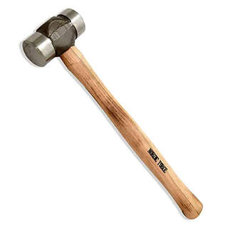 Nordic Forge Farrier Tools Hickory Wood Handle One Face Round Crowned & One Face Flat Rounding Hammer