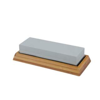 Knife Sharpening Oil Stone with Wooden Base Double 400/1000 Grit