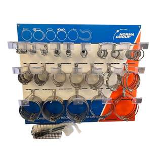 NORMACLAMP TORRO Hose Clamp Wall Merchandiser Set 8mm-180mm (200 Pieces) - W3 All Stainless Steel MBNHC200W3
