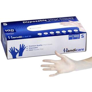 Disposable Vinyl Gloves Medical Food Safe Powder & Latex Free - 100 Pack