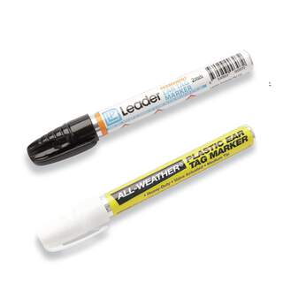 Leader Ear Tag Marking Pen All Weather Marker Black / White