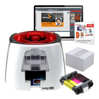 Evolis Badgy 200 ID Card Printer (+ Cards, Software & Ribbon)