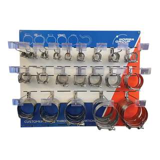 NORMACLAMP GBS T-BOLT Hose Clamp 200 Piece Wall Merchandiser W2 Part Stainless Steel (17-121mm) MBGBS231W2