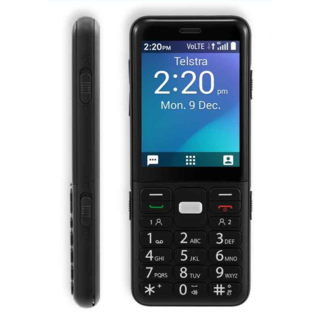 Telstra Easycall 5 Black 4G 4GX Blue Tick Seniors Big Button SOS T503 Mobile Phone