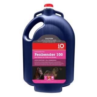 IO Fenbender 100 with Active Fenbendazole Oral Drench for Cattle & Horses 5L