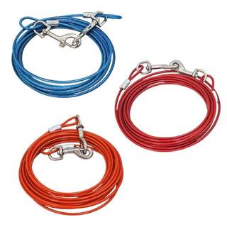 Bainbridge Heavy Duty Crack Resistant Fittings With Two Snap Hooks Tie Out Cable 3m, 4.5m, 6m