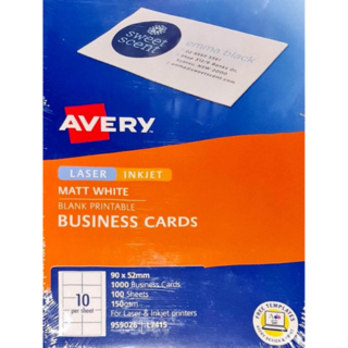 Avery Premium Matt White Laser / Inkjet Printable Business Cards 959026 L7415 150gsm 1000 Pack