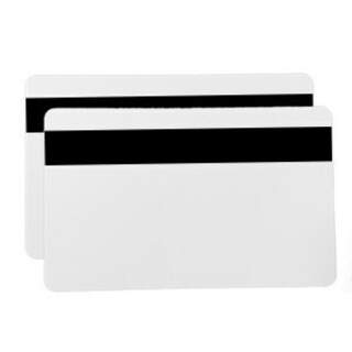 PVC CR80 0.76mm 30mil White Card with HiCo Magstripe Magnetic Strip (500 Pack)