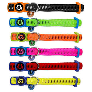 Bainbridge Padded Nylon Cat Collar with Safety Buckle & D-Ring