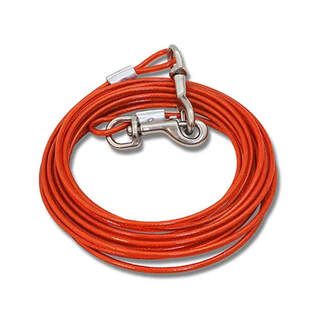 Bainbridge Heavy Duty Crack Resistant Fittings With Two Snap Hooks Tie Out Cable 6m