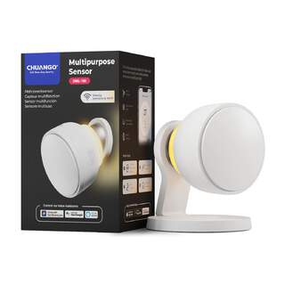 Chuango WiFi Multipurpose Sensor DML-100 Motion Detection Alarm, Night Light, Thermometer, Hygrometer, Light Sensor, Smoke Alarm