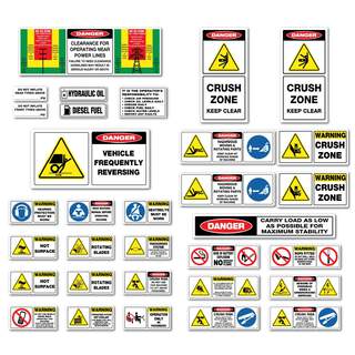Skid Steer Compact Track Loader Safety Stickers Risk Assessment Self Adhesive 32 Piece Machinery Sticker Kit