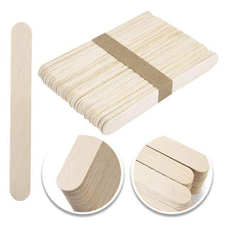 Wooden Stirring Sticks 100 Pack - Plain Paddle Pop / Popsicle / Craft / Coffee / Ice Cream Stirrers Spatulas