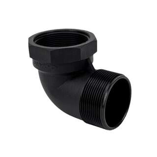 Norma 1 1/2" x 1 1/2" (40mm) Threaded 90 Degree Male Female Elbow Male x Female BSP Thread Guyco Poly Pipe Fitting GMFE40