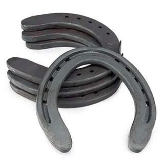 O’Dwyer Horseshoes Carbon Steel Equine Hoof Horse Shoes Flat Hack - Set of 4