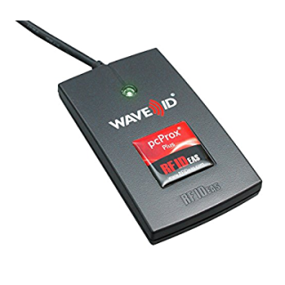 RF Ideas WAVE ID PCProx Plus RFIdeas Reader Desktop USB Dual Frequency 125kHz 13.56Mhz Black / Grey RDR-80581AKU