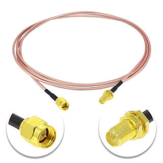 SMA Male to RP-SMA Female Patch Lead RG316 Coaxial Cable Pigtail Pig Tail - 50cm, 1m, 2m, 3m