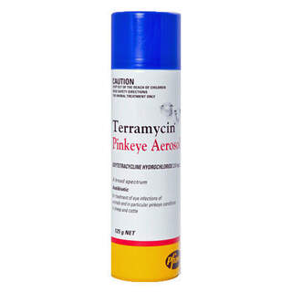 Zoetis Terramycin Pink Eye Aerosol for Animals Treatment of Eye Infections 125g