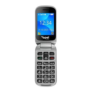 Opel Mobile FlipPhone 6 4G Seniors Big Button 2.4" / 1.44  Dual Screen Black Mobile Phone