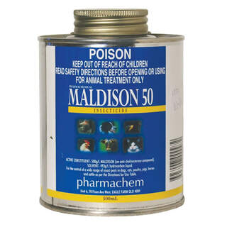 Pharmachem Maldison 50 Insecticide Effective Control Solution for Ticks Lice & Mites in Pet & Farm Animals 500ml