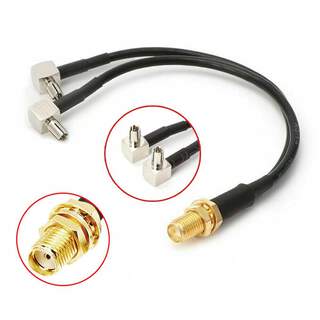 Modem Patch Lead Dual TS9 to SMA Female RG174 Cable Telstra 4G Modem MF910Y MF985T MF986C Nighthawk M1 M2 M5 - 15cm 50cm 1m