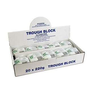 Bainbridge Aqua Trough Blocks 20 Pack 220g Algaecide - Water Algae & Slime Control (Copper Sulphate)