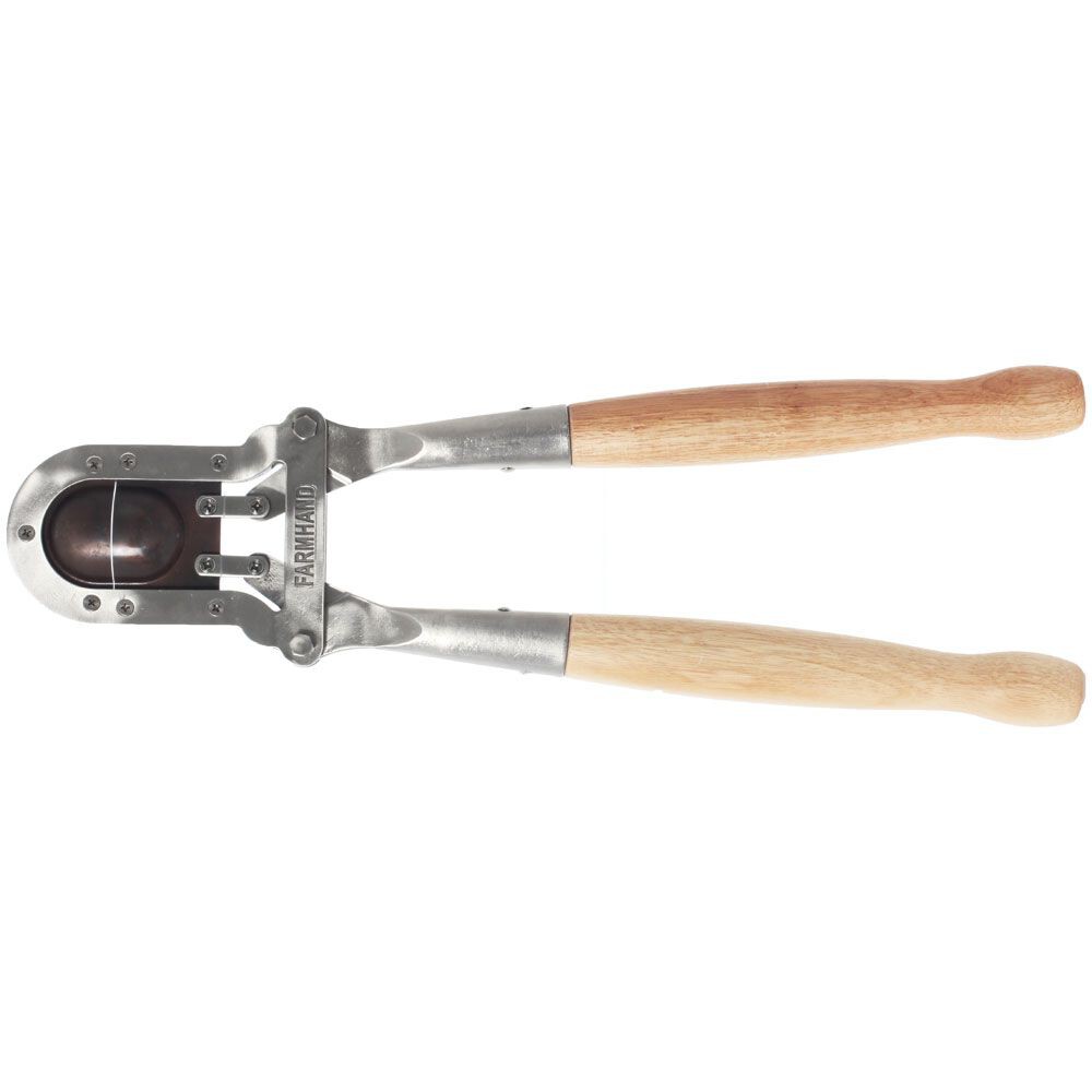 Farmhand Farm Pro Yearling Cattle Cup Dehorner With 55mm Opening Blades - Stainless Steel With Wooden Handles