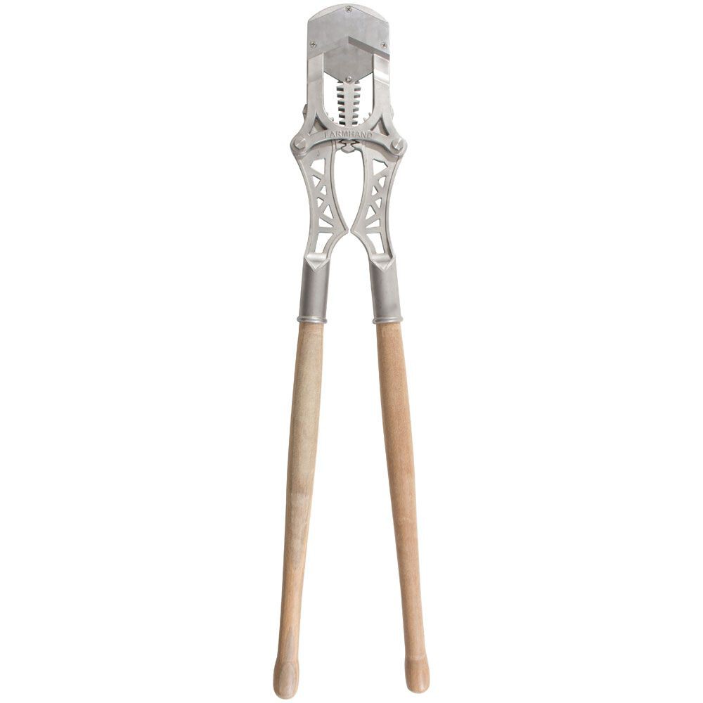 Farmhand Large Geared Cattle Dehorner with 80mm Opening Blades - Stainless Steel with Wooden Handles